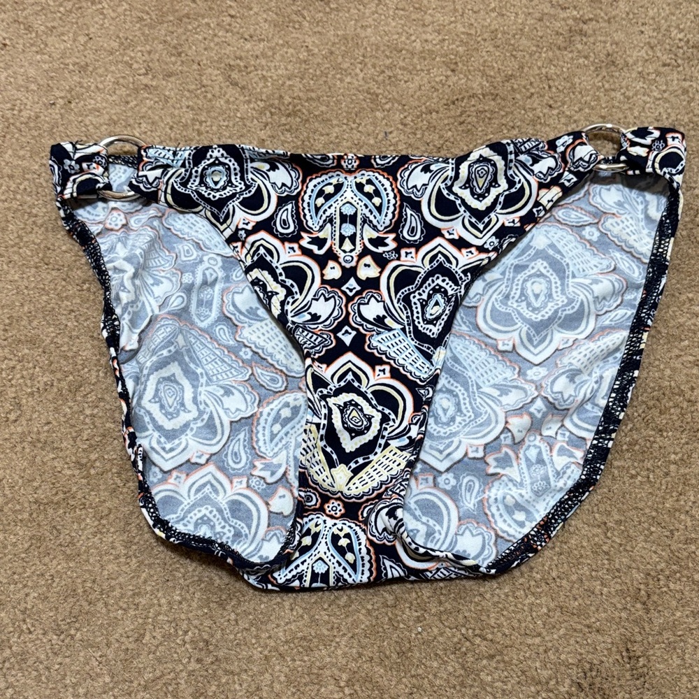 🌸NEW🌸 Loft Patterned Bikini Bottom with Metal Accents